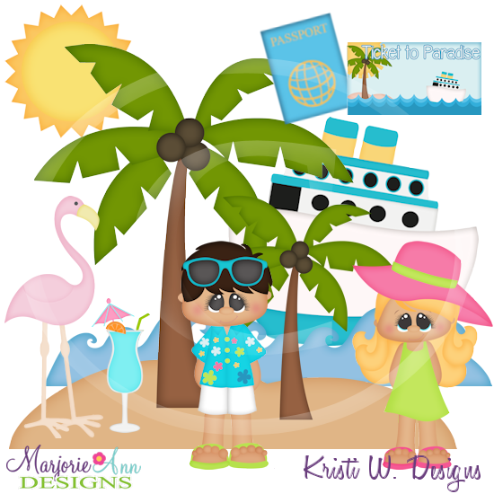 Two Tickets To Paradise SVG Cutting Files Includes Clipart - Click Image to Close